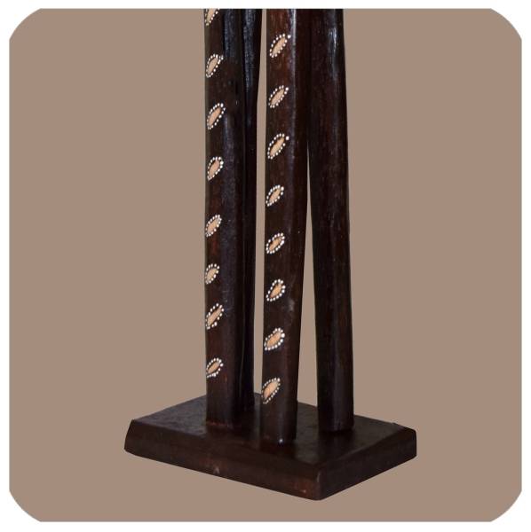Simandra Holz Figur afrikanische Skulptur Holzfigur Afrika Deko Giraffe 3er Set Angebote