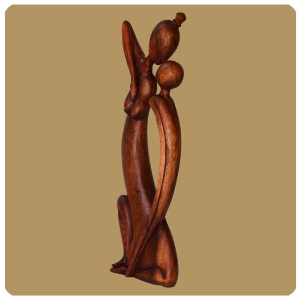 Simandra Skulptur abstrakte handgefertigte Holzfigur Sehnsucht XXL Format 60 cm