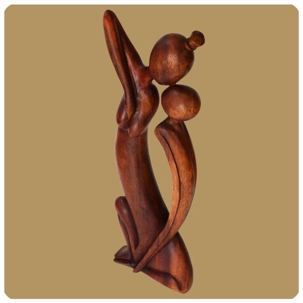 Simandra Skulptur abstrakte handgefertigte Holzfigur Sehnsucht XXL Format 60 cm im Angebot