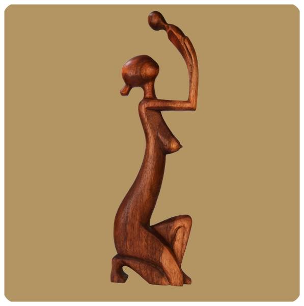 Simandra Skulptur abstrakte handgefertigte Holzfigur Zärtlichkeit XXL Format 60 Schlussverkauf