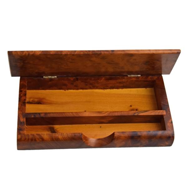 Simandra Stiftehalter Stiftebox Organizer Stifteablager Büro Stifteständer Büroablager Holz Thuja Wurzelholz