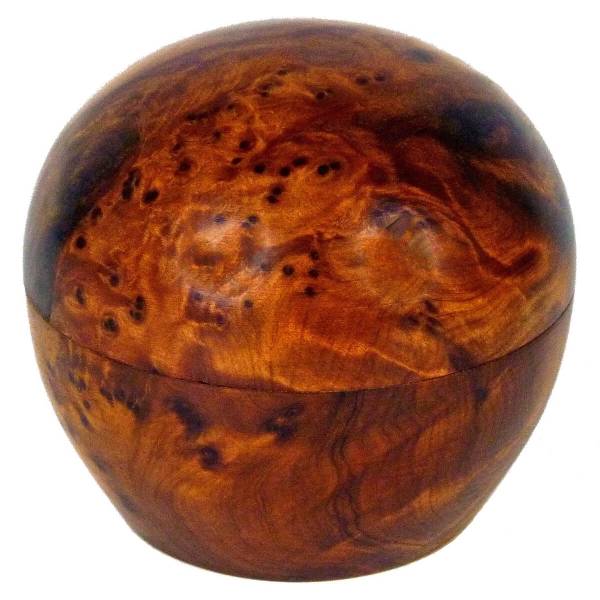 Simandra Thuja Holz Schatulle Dose Schmuckdose Holzschachtel Holzdose Holzschatulle Wurzelholz Kiste rund Kostenloser Versand