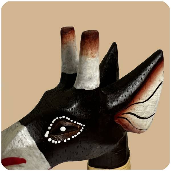 Simandra XXL afrikanische Holzfigur Giraffe Deko Holz Figur Skulptur Afrika Sonderangebot