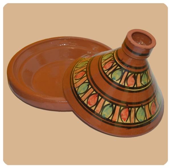 Simandra Tajine glasiert Tontopf aus Marokko Schmortopf bemalt 30 cm schadstofffrei Online Shopping