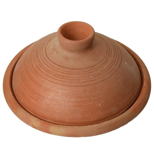 Simandra Tajine I Tontopf zum Garen I unlasierter Schmortopf I 24 cm Durchmesser