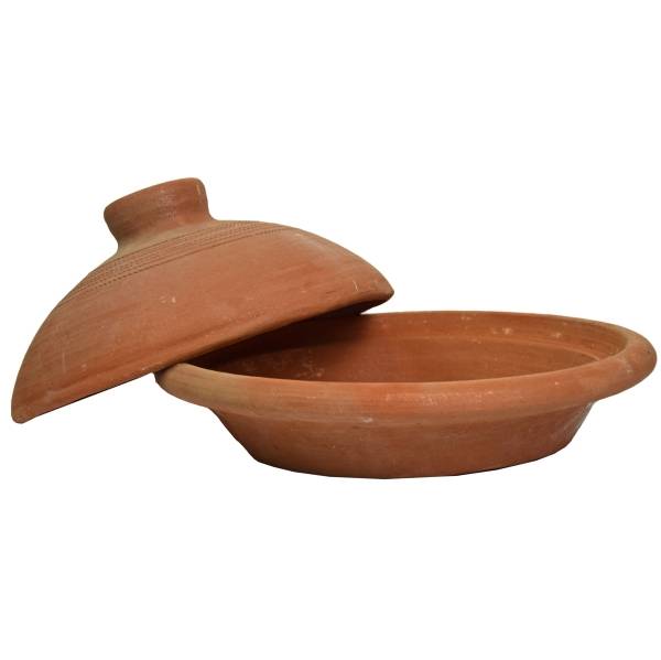 Simandra Tajine I Tontopf zum Garen I unlasierter Schmortopf I 24 cm Durchmesser Exklusivangebot