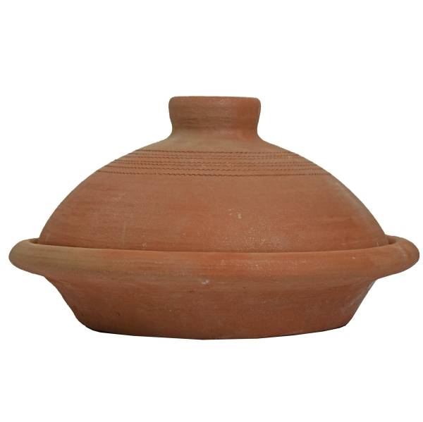 Simandra Tajine I Tontopf zum Garen I unlasierter Schmortopf I 28 cm Durchmesser I schadstofffrei Preisnachlass