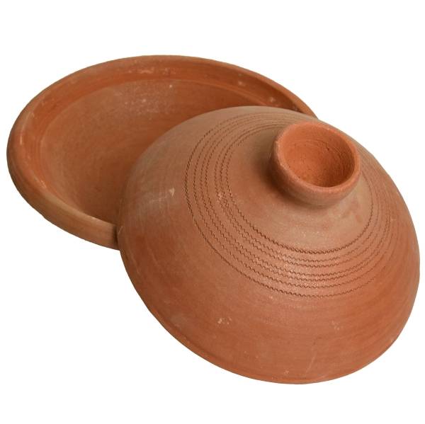 Simandra Tajine I Tontopf zum Garen I unlasierter Schmortopf I 28 cm Durchmesser I schadstofffrei Preisnachlass