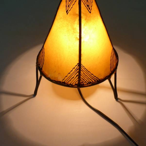 Simandra Orientalische Lampe Hennalampe marokkanische Lederlampe Tischleuchte Stehleuchte Henna Tissir Orient 35-38 cm Weihnachtsangebot