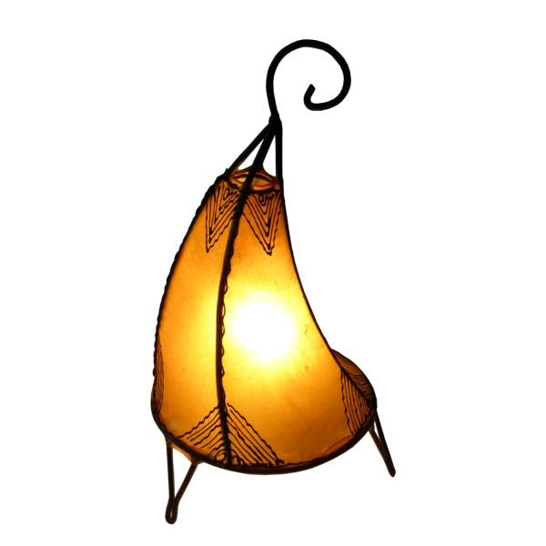 Simandra Orientalische Lampe Hennalampe marokkanische Lederlampe Tischleuchte Stehleuchte Henna Tissir Orient 35-38 cm Weihnachtsangebot