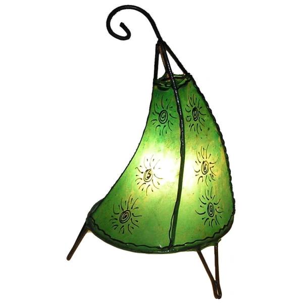 Simandra Orientalische Lampe Hennalampe marokkanische Lederlampe Tischleuchte Stehleuchte Henna Tissir Sonne 35-38 cm Osterangebot