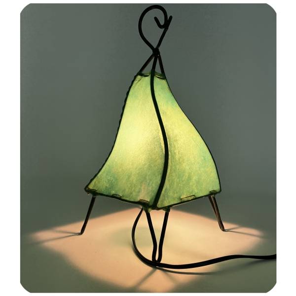 Simandra Orientalische Lampe Hennalampe marokkanische Lederlampe Tischleuchte Stehleuchte Mellah einfarbig 35-38 cm
