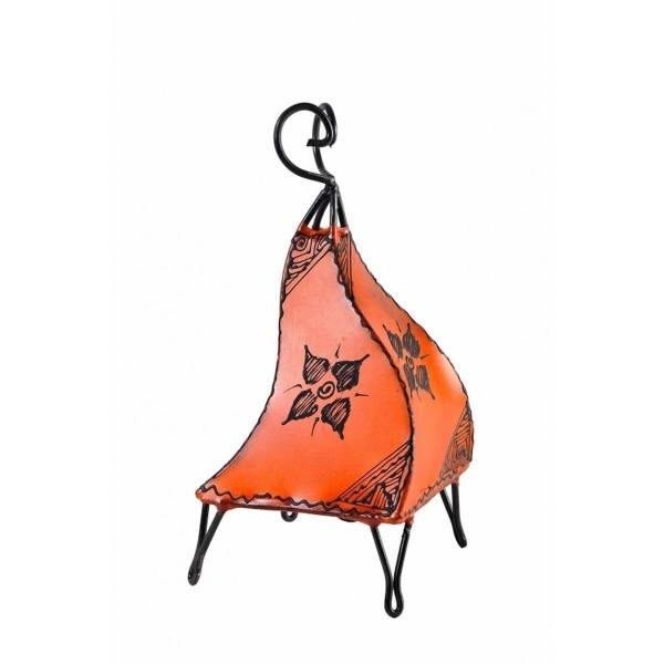 Simandra Orientalische Lampe Hennalampe marokkanische Lederlampe Tischleuchte Stehleuchte Mellah Orient 35-38 cm Vatertagsangebot