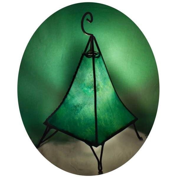 Simandra Orientalische Lampe Hennalampe marokkanische Lederlampe Tischleuchte Stehleuchte Pyramide einfarbig 35-38 cm