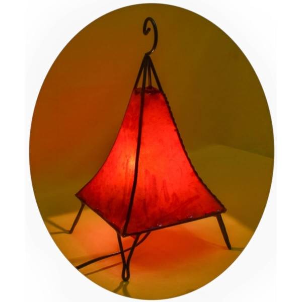 Simandra Orientalische Lampe Hennalampe marokkanische Lederlampe Tischleuchte Stehleuchte Pyramide einfarbig 35-38 cm Online Outlet