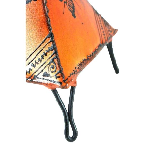 Simandra Orientalische Lampe Hennalampe marokkanische Lederlampe Tischleuchte Stehleuchte Pyramide Orient 35-38 cm Zeitlich begrenztes Angebot