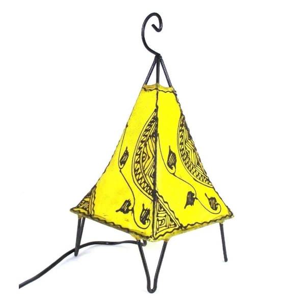 Simandra Orientalische Lampe Hennalampe marokkanische Lederlampe Tischleuchte Stehleuchte Pyramide Ranke 35-38 cm Exklusive Angebote