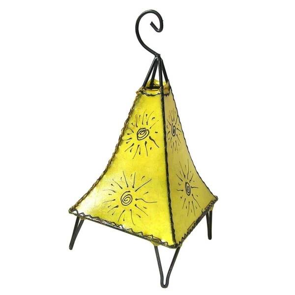 Simandra Orientalische Lampe Hennalampe marokkanische Lederlampe Tischleuchte Stehleuchte Pyramide Sonne 35-38cm Blitzangebot