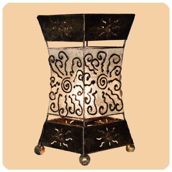 Simandra Stimmungsleuchte Stehlampe Xenia asiatische Tischlampe mit Sonnenmotiv