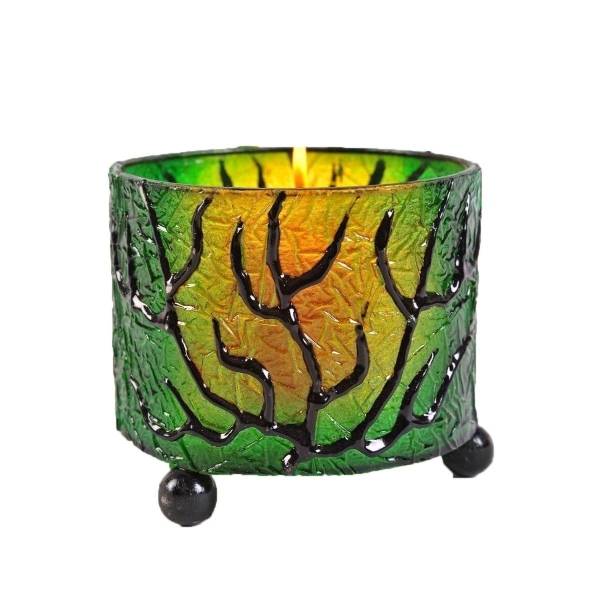 Simandra Windlicht Teelicht Teelichthalter Kerzenhalter Deko Resin Bali Asia Fieberglas Mediterrane rund Kauf eins, bekomm eins gratis