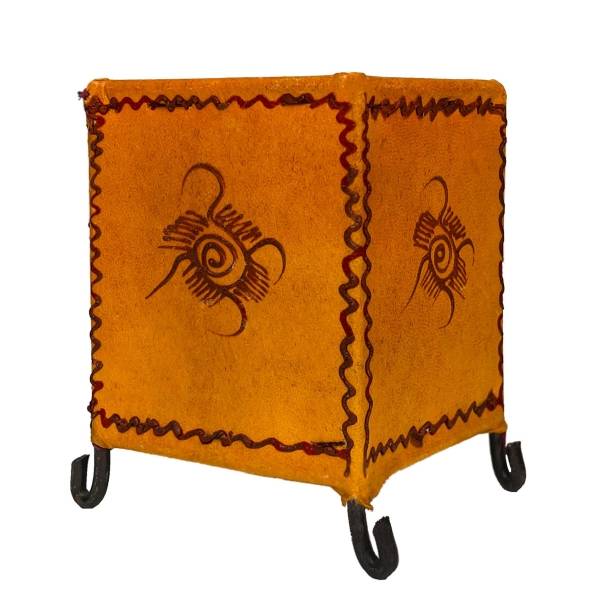 Simandra Windlicht Teelichthalter Kerzenhalter aus Leder Orient marokkanisch Deko Sonne Tägliche Deals