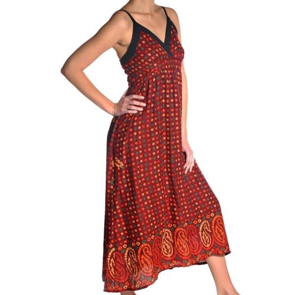 Simandra Maxikleid Amanita wunderbar feminin leuchtend Rot mit tiefem V-Ausschnitt