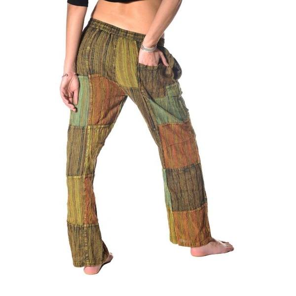 Simandra Patchwork Freizeithose Fischerhose Stoffhose Hippie Schlupfhose Unisex Super Sparpreis