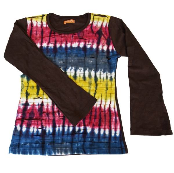 Simandra Patchwork Sweatshirt Sansa gebatikt im Cutted-Stil Letzte 3 Tage