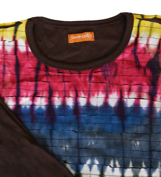 Simandra Patchwork Sweatshirt Sansa gebatikt im Cutted-Stil Letzte 3 Tage