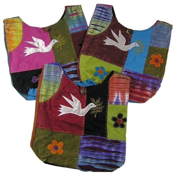 Simandra Patchwork Tasche Umhängetasche Handtasche Beuteltasche Tragetasche Schultertasche Tiermotiv