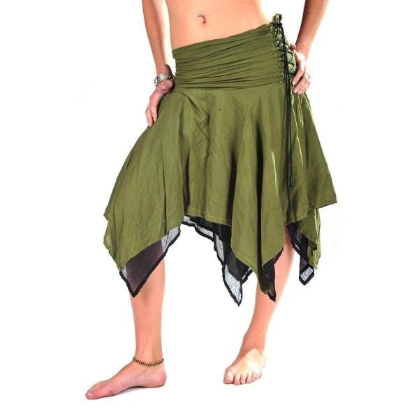 Simandra Rock Zipfelrock Elfenrock Hippie Goa Psy Midi Mittelalter Knielang Sommerrock Strandrock Orient Letzte 2 Tage