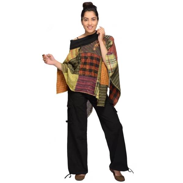 Simandra Rock Zipfelrock Patchwork Elfenrock Hippie Goa Psy Midi Mittelalter Knielang Sommerrock Fleurs Letzter Tag