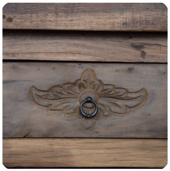 Simandra Massivholz-Kommode "Java" aus Alt-Teakholz I Stil: Vintage - Boho - Shabby I Modell 3 I Simandra Riesige Rabatte
