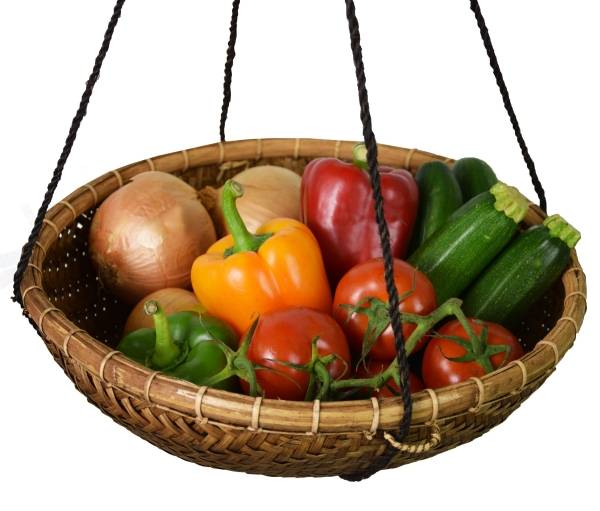 Simandra Rattan Hängekorb Bambus Hängeregal Boho Obstkorb Hängeetagere aus Naturmaterial Begrenzt auf 3 Tage