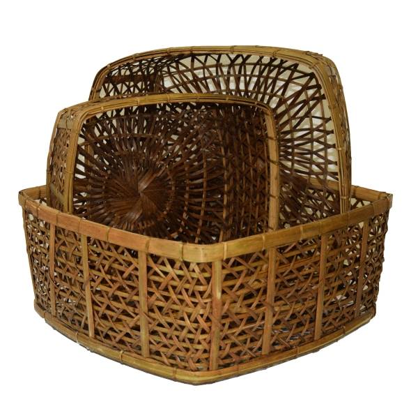 Simandra Rattankorb Obstschale Korb aus Rattan und Bambus handgefertigtes Unikat