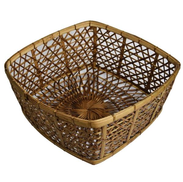 Simandra Rattankorb Obstschale Korb aus Rattan und Bambus handgefertigtes Unikat Im Verkauf