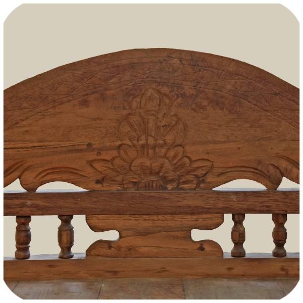 Simandra Recycling Teak Holz Regal Sulawesi mit Ablagen und integrierter Truhe zollfrei