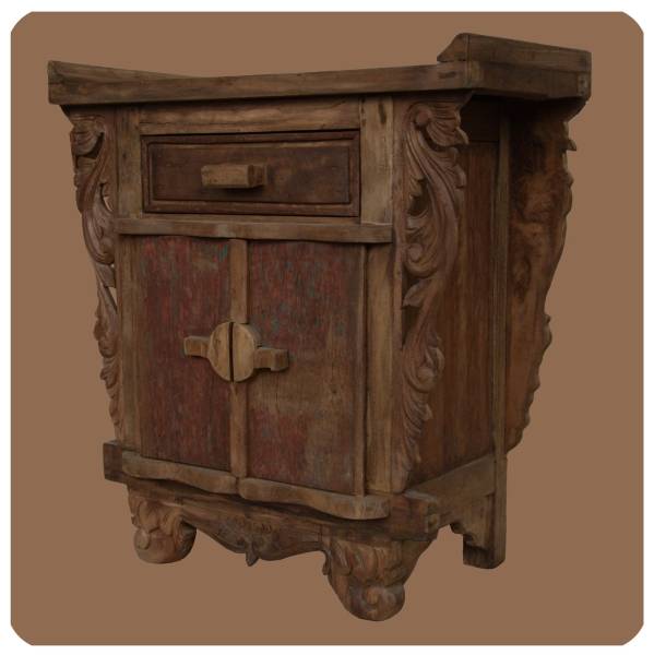 Simandra Romantische Massivholz Kommode Flower 2 nachhaltiges Alt Teak Holz Rabatte dieses Monats