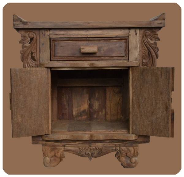 Simandra Romantische Massivholz Kommode Flower 2 nachhaltiges Alt Teak Holz Rabatte dieses Monats