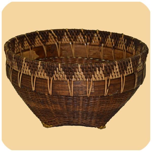 Simandra Schale „Burma“ aus Rattan & Bambus Deko- Brot- od. Obstkorb Handarbeit